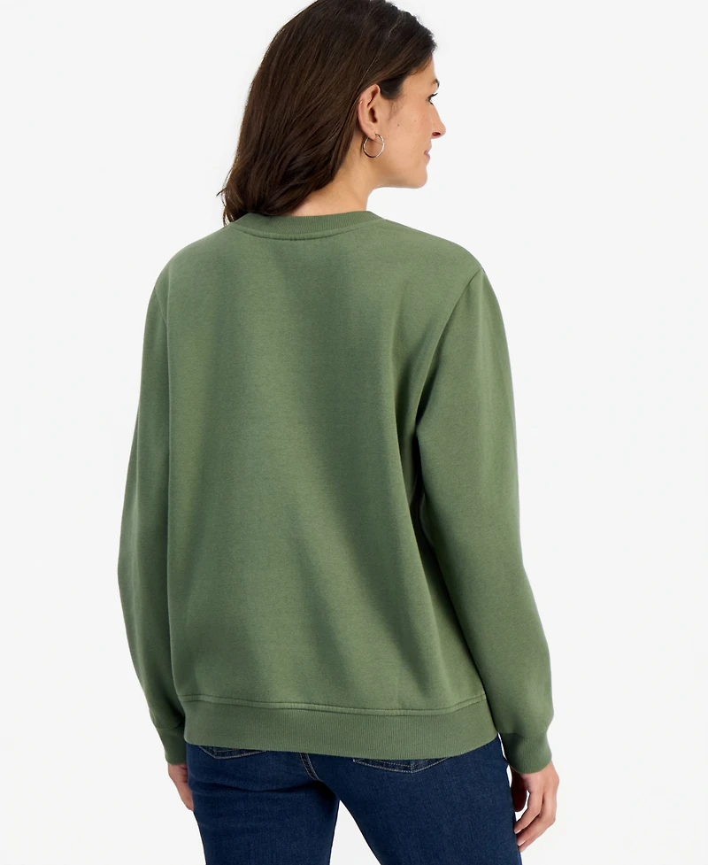 Style & Co Petite Soutache Fleece Pull-On Sweatshirt, Macy's Exclusive