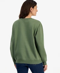 Style & Co Petite Soutache Fleece Pull-On Sweatshirt, Macy's Exclusive