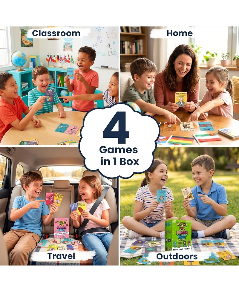 Quokka Trivia Games for Kids - Fun Card Game Family Night Educational Cards Kids, and Adults