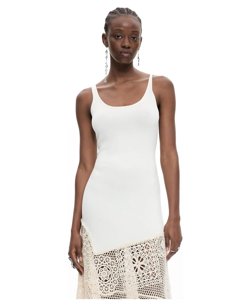 Desigual Women's Asymmetrical Fringe Dress