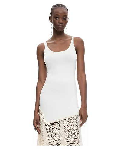 Desigual Women's Asymmetrical Fringe Dress