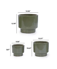 Yobtop Handmade Ceramic Planter Set of 3