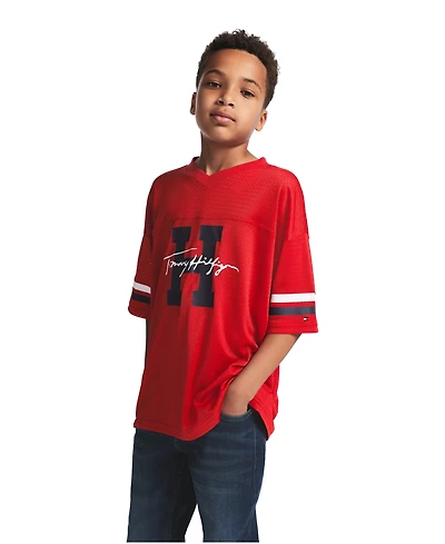 Tommy Hilfiger Boys' 8-20 Logo Mesh Jersey T-Shirt