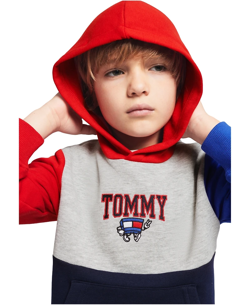 Tommy Hilfiger Boys' 2T-7 Mascot Block Long-Sleeve Hoodie