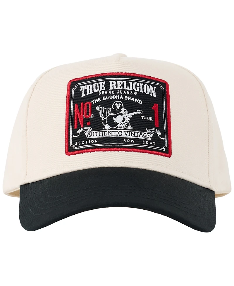 True Religion Men's Contrast Patch Baseball Hat