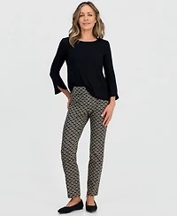 Jm Collection Petite Chain Rivet Pull-On Straight Pants, Macy's Exclusive