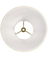 Springcrest Imperial Shade Set of 2 Round Bell Lamp Shades Cream Small 4.5" Top x 9" Bottom x 8" Slant x 7.5" High Spider with Replacement Harp