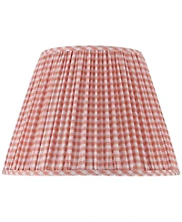 Springcrest Gingham Plaid Pleated Cotton Empire Shade (9x16x11)