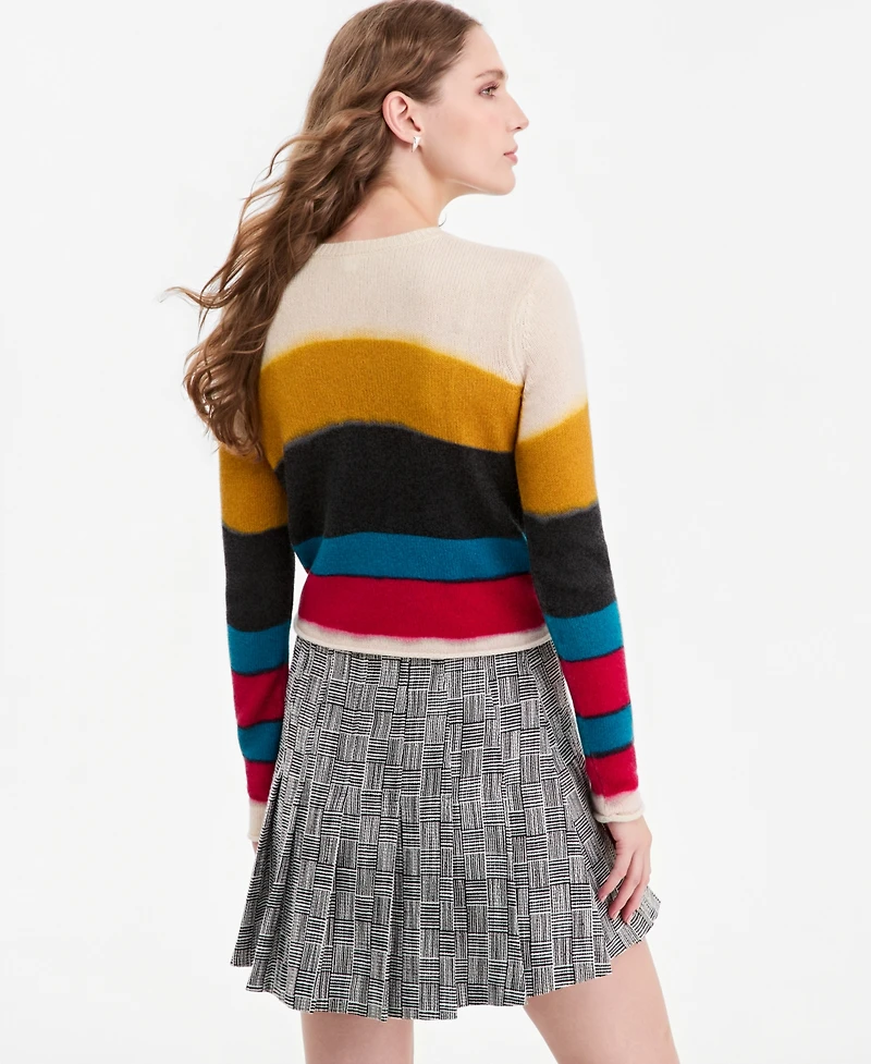 Jonathan Cohen X Macy's Women's Striped Crewneck Wool-Blend Sweater, Exclusive