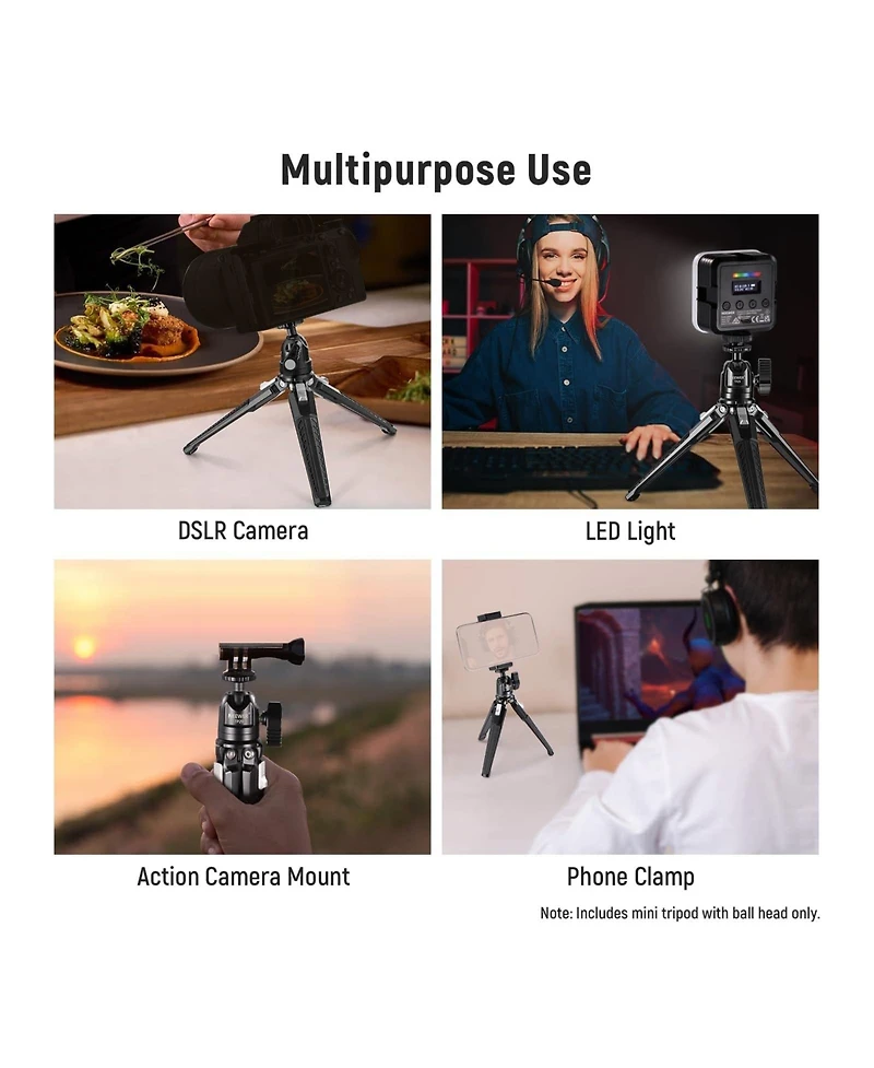 Neewer TP29 Camera Tripod with 4 Inch, 3 kg