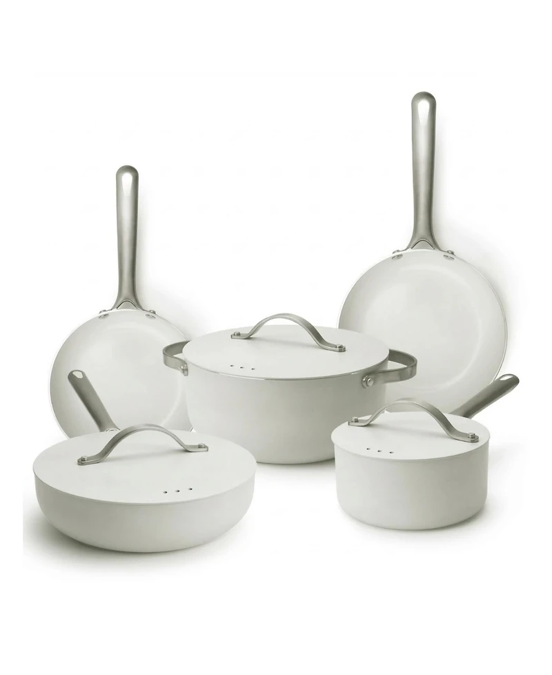 Alva Mobi 8pc Ceramic Nonstick Cookware Set | Cannoli Cream