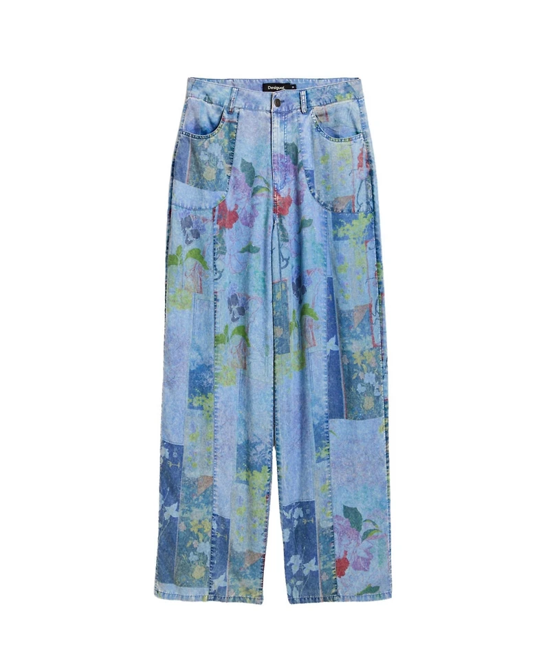 Desigual Women's Printed Denim Trousers