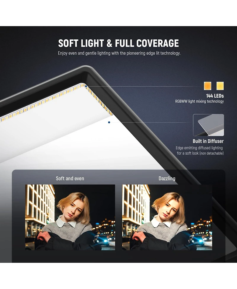Neewer Led Video Light with 192 Led, 20W, 4000mAh