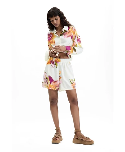 Desigual Women's Printed Flower Shorts