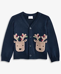 First Impressions Baby Boys' 3M-24M Mix & Match Reindeer Cotton Cardigan, Macy's Exclusive