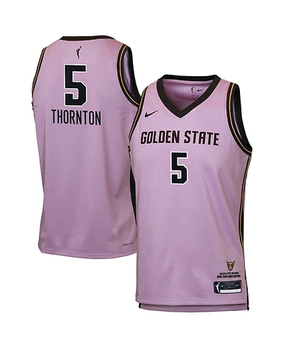 Nike Big Boys and Girls Kayla Thornton Violet Golden State Valkyries Explorer Edition Jersey