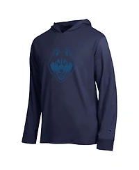 Champion Men's Navy UConn Huskies Tonal All Star Long Sleeve Hooded T-Shirt