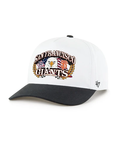 '47 Brand Men's White/Black San Francisco Giants Americana Eagle Hitch Adjustable Hat