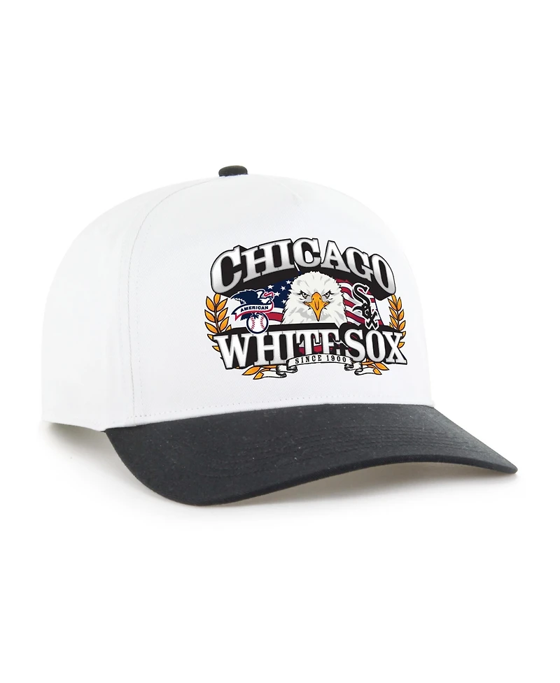 '47 Brand Men's White/Black Chicago White Sox Americana Eagle Hitch Adjustable Hat