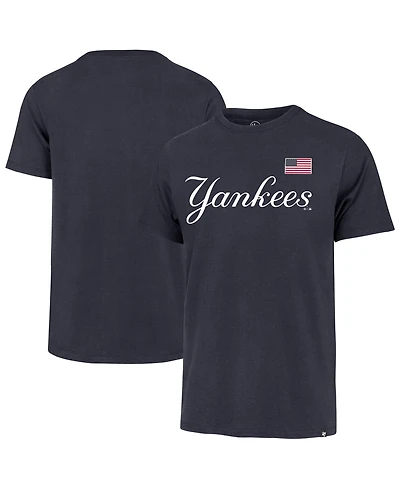 '47 Brand Men's Navy New York Yankees Heritage U.s. Flag T-Shirt