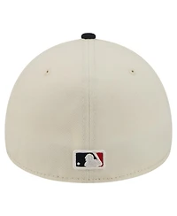 New Era Men's Cream Atlanta Braves Chrome A-Frame 59FORTY Fitted Hat