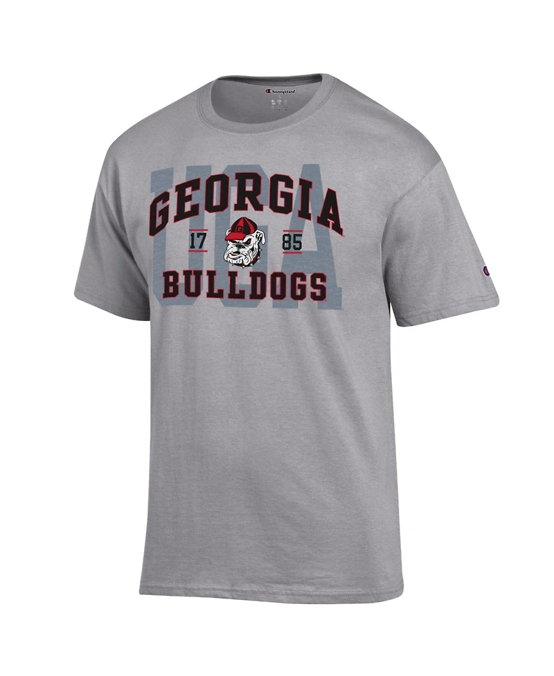 Champion Men's Heather Gray Georgia Bulldogs Varsity T-Shirt