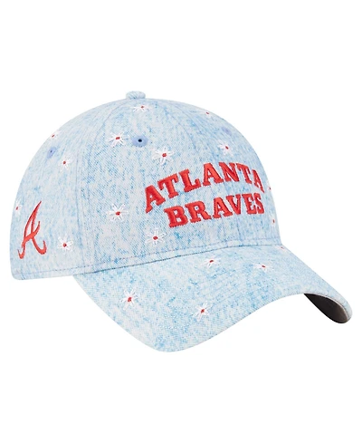New Era Women's Light Blue Atlanta Braves Daisy All Over 9TWENTY Adjustable Hat