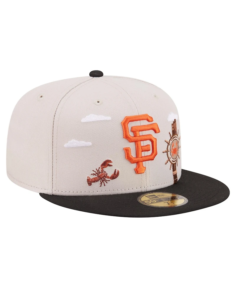 New Era Men's Khaki San Francisco Giants City Icon 59FIFTY Fitted Hat