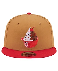 New Era Men's Khaki/Red Los Angeles Angels Ice Cream 9FIFTY Snapback Hat