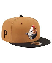 New Era Men's Khaki/Black Pittsburgh Pirates Ice Cream 9FIFTY Snapback Hat