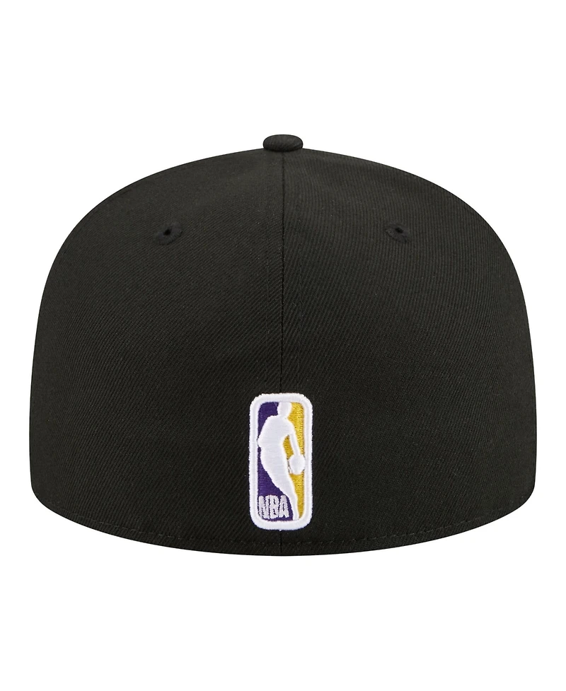 New Era Men's Black Los Angeles Lakers Team Collage 59FIFTY Fitted Hat