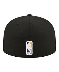 New Era Men's Black Los Angeles Lakers Team Collage 59FIFTY Fitted Hat