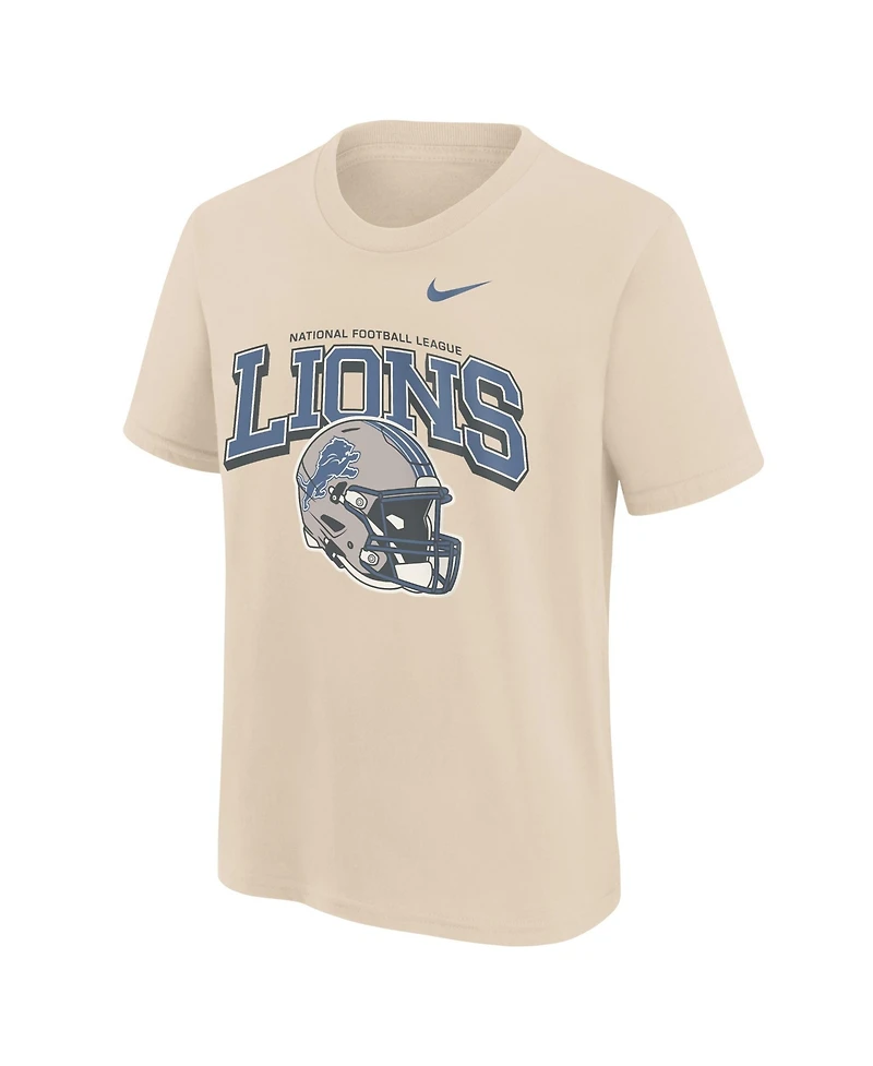 Nike Big Boys and Girls Natural Detroit Lions Easy Lane T-Shirt