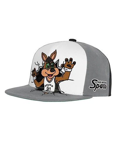 Mitchell & Ness Big Boys and Girls Gray San Antonio Spurs Mascot Snapback Hat