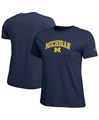 Champion Women's Navy Michigan Wolverines Arched Over Logo T-Shirt