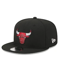 New Era Men's Black Chicago Bulls 2026 Nba Draft Crystal 9FIFTY Snapback Hat