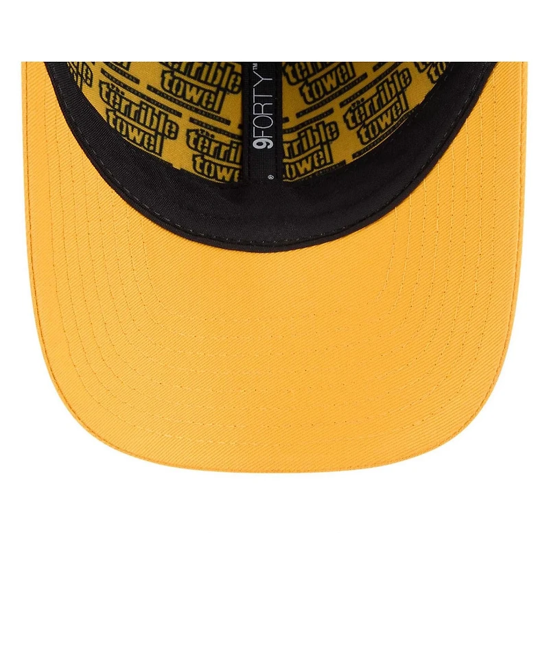 New Era Men's Black/Gold Pittsburgh Steelers 2026 Nfl Draft 9FORTY M-Crown Adjustable Hat