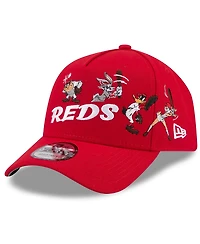 New Era Men's Red Cincinnati Reds Looney Tunes A-Frame 9FORTY Adjustable Hat