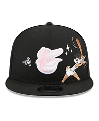 New Era Men's Black Baltimore Orioles Looney Tunes Lola Bunny 9FIFTY Snapback Hat