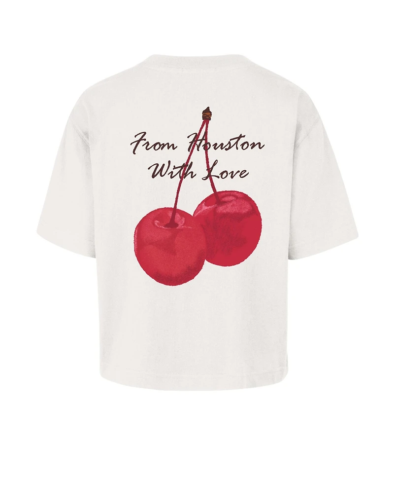 '47 Brand Women's Cream Houston Rockets Love Letter Reed City T-Shirt