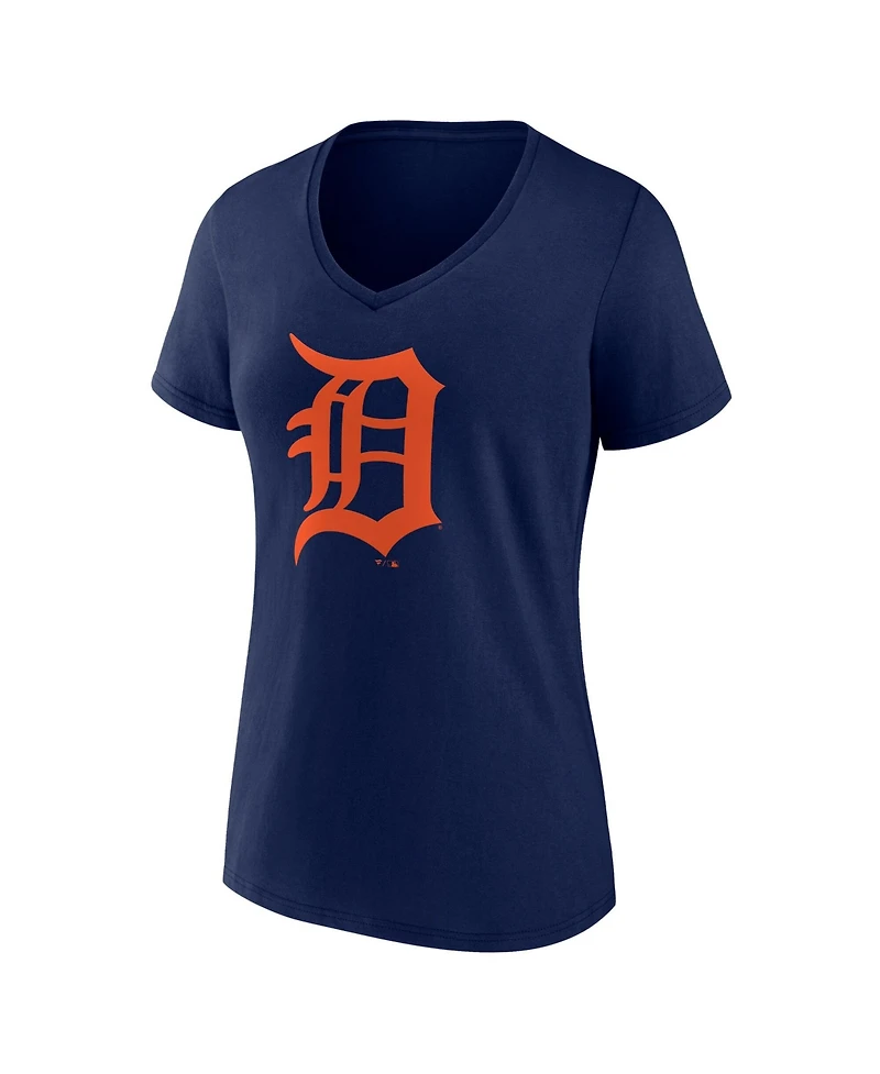 Logo Athletic Women's Navy Detroit Tigers V-Neck T-Shirt