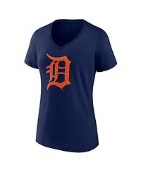 Logo Athletic Women's Navy Detroit Tigers V-Neck T-Shirt