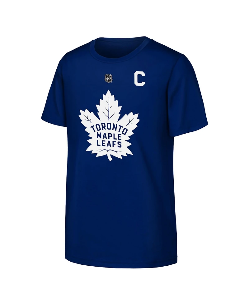 Outerstuff Big Boys and Girls Auston Matthews Blue Toronto Maple Leaf's Player Name & Number T-Shirt