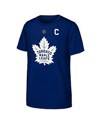 Outerstuff Big Boys and Girls Auston Matthews Blue Toronto Maple Leaf's Player Name & Number T-Shirt