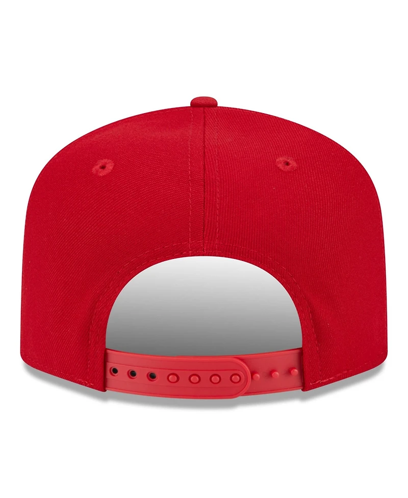 New Era Men's Red Carolina Hurricanes Script 9FIFTY A-Frame Snapback Hat