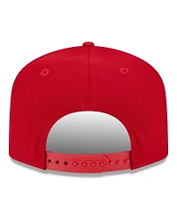 New Era Men's Red Carolina Hurricanes Script 9FIFTY A-Frame Snapback Hat