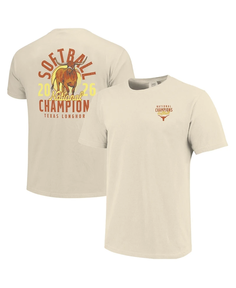 Image One Men's and Women's Cream Texas Longhorns 2026 Ncaa Softball Women's College World Series Mascot Overlay T-Shirt