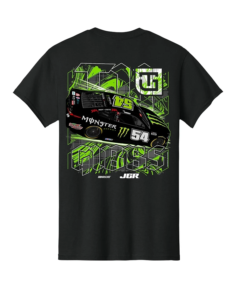 Joe Gibbs Racing Team Collection Men's Black Ty Gibbs Monster Energy Car T-Shirt
