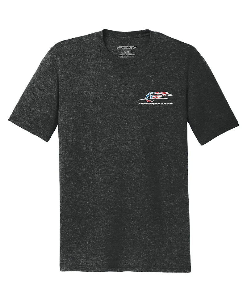 Jr Motorsports Official Team Apparel Men's Heather Black American Flag T-Shirt