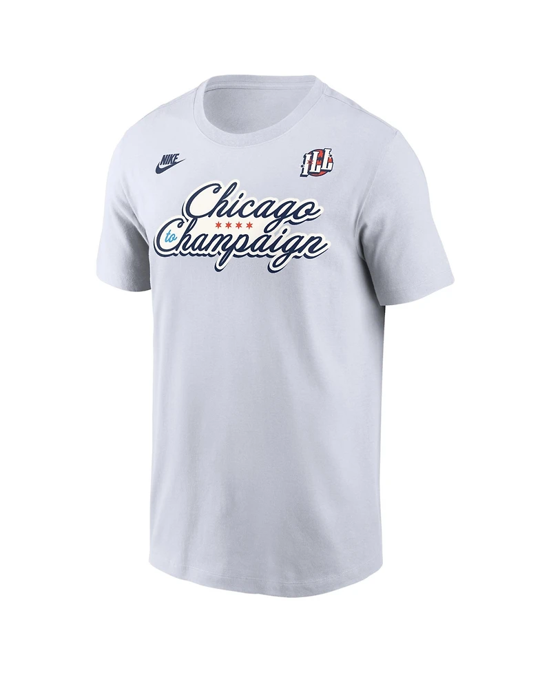 Nike Men's White Illinois Fighting Illini Chicago to Champaign T-Shirt